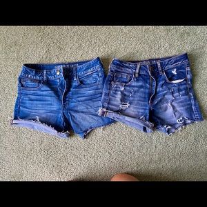 2 pair of size 6 American Eagle Jean shorts